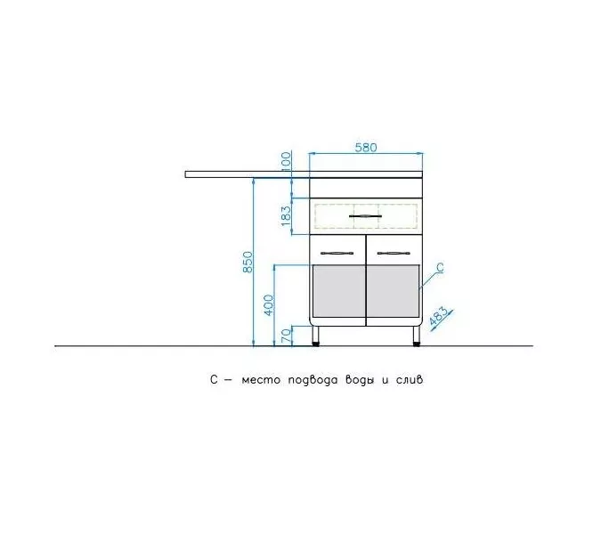 Тумба напольная Style Line ВаЛеРо 60см с раковиной под стиральную машину 120см, Люкс белая, PLUS, Ориентация: левая, изображение 7