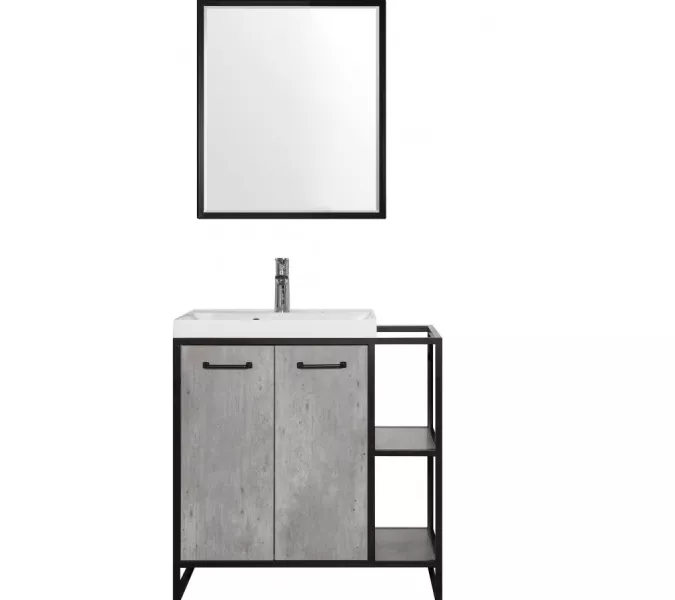 Тумба напольная с раковиной Style Line Лофт 60/80 L/R, Выбрать размер: 60, Ориентация: левая, изображение 4