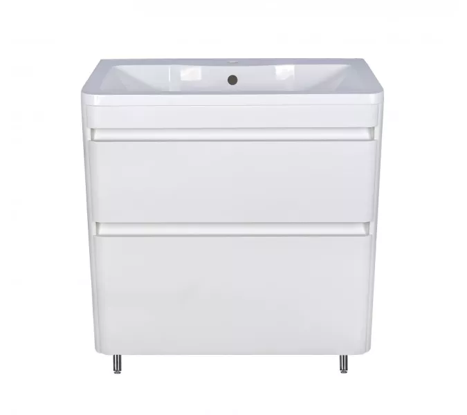 Тумба напольная с раковиной Style Line Атлантика белый, Выбрать цвет: Белый, Выбрать размер: 60