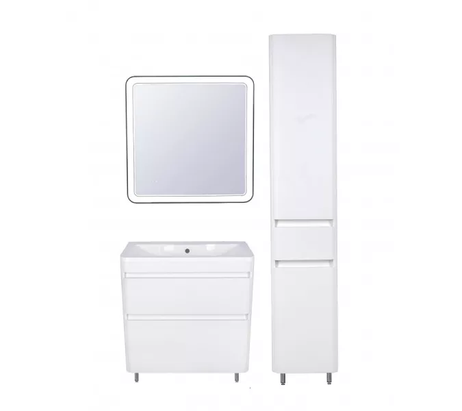 Тумба напольная с раковиной Style Line Атлантика белый, Выбрать цвет: Белый, Выбрать размер: 60, изображение 5