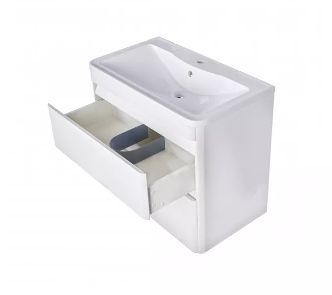 Тумба напольная с раковиной Style Line Атлантика белый, Выбрать цвет: Белый, Выбрать размер: 60, изображение 6