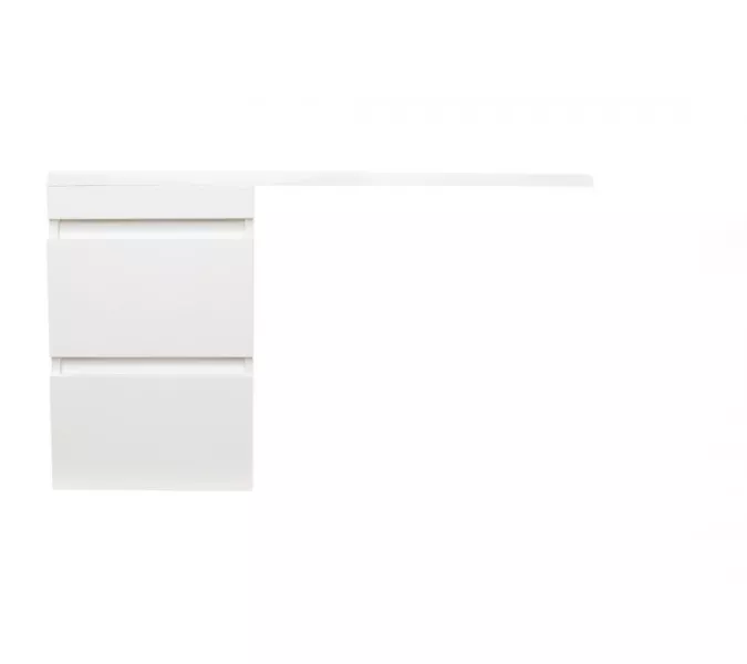 Тумба подвесная Style Line с раковиной  Даллас Люкс белая, PLUS, Выбрать размер: 100, изображение 2