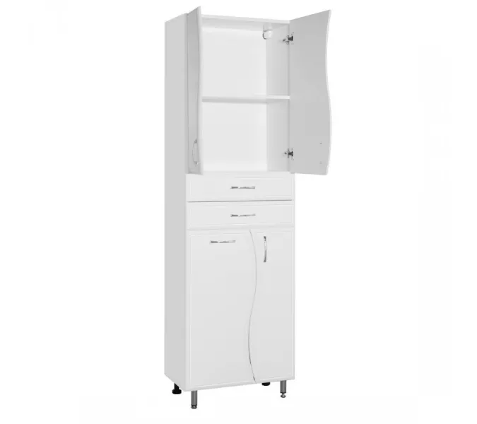 Пенал напольный Style Line Волна 60, с бельевой корзиной, изображение 2