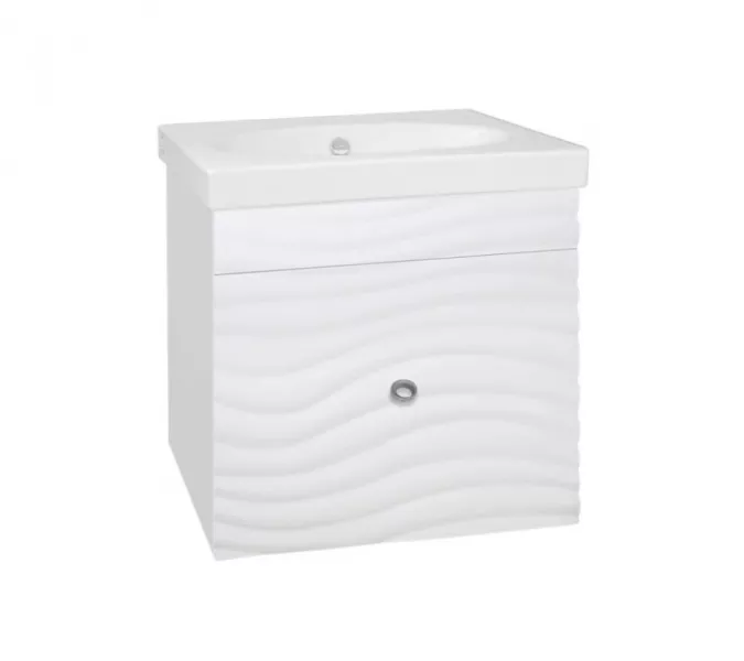 Тумба подвесная с раковиной Style Line Вероника  Комо 60/80  Люкс белая, PLUS, Выбрать размер: 60