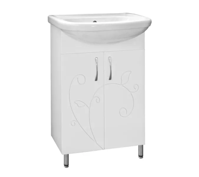 Тумба напольная с раковиной Style Line Эко Фьюжн, Выбрать размер: 55