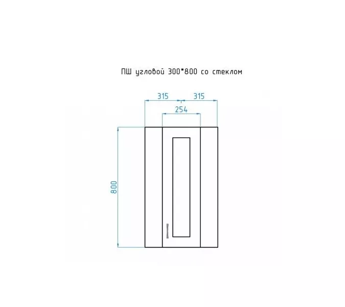 Шкаф с зеркальной вставкой Style Line  угловой, изображение 6