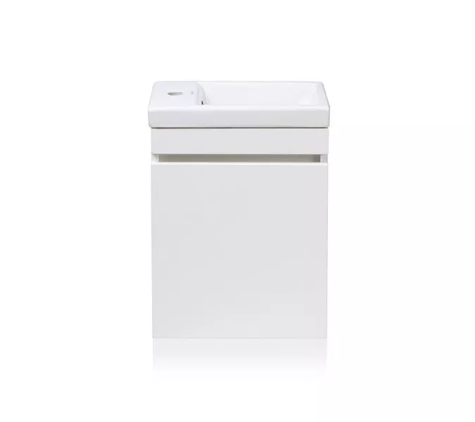 Тумба подвесная с раковиной Style Line Compact Como 40, Выбрать цвет: Белый