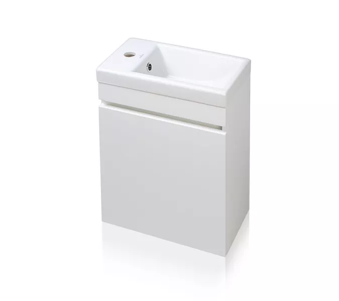 Тумба подвесная с раковиной Style Line Compact Como 40, Выбрать цвет: Белый, изображение 2