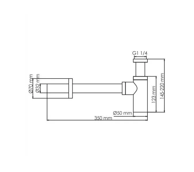 Сифон  WasserKRAFT Sauer 7100 A173, изображение 3