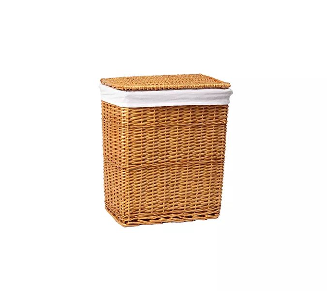 Плетеная корзина для белья с крышкой WasserKRAFT Ammer WB-370-L