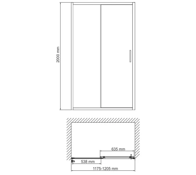 Душевая дверь WasserKRAFT Main 41S13, Выбрать размер: 110, изображение 5