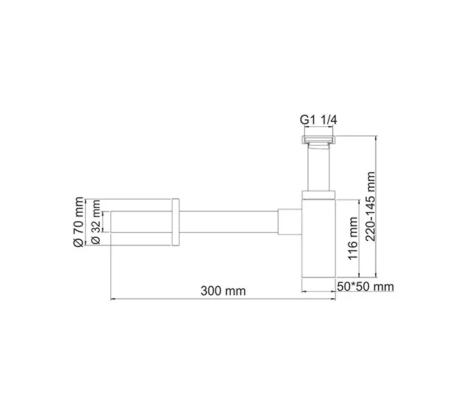 Сифон  WasserKRAFT Системы слива A072, изображение 3