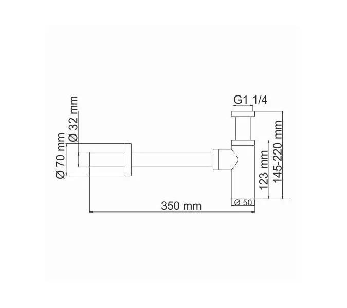 Сифон  WasserKRAFT Mindel 8500 A150, изображение 3