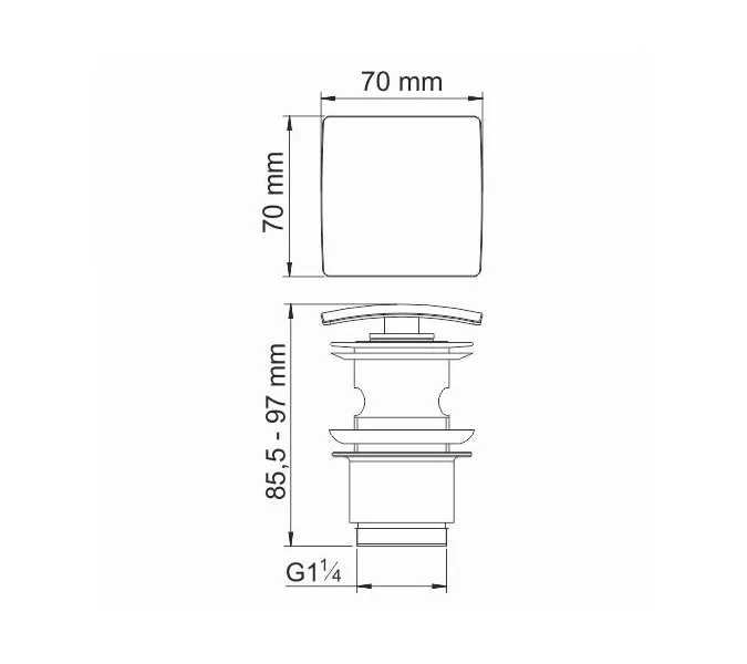 Донный клапан WasserKRAFT Aisch 5500 A165, изображение 3
