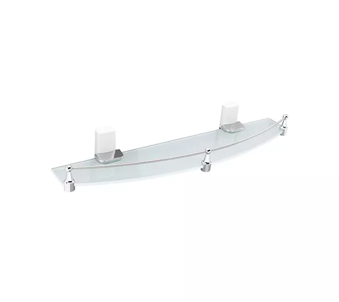 Полка стеклянная с бортиком WasserKRAFT Leine  K-5044WHITE