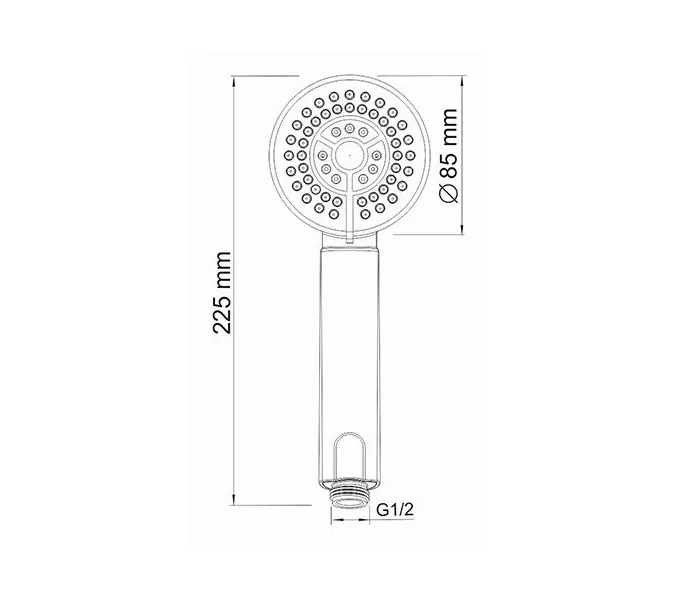 Лейка для душа WasserKRAFT A035, изображение 3