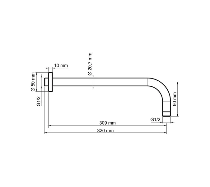 Верхний излив WasserKRAFT Elbe 7400 A079, изображение 3