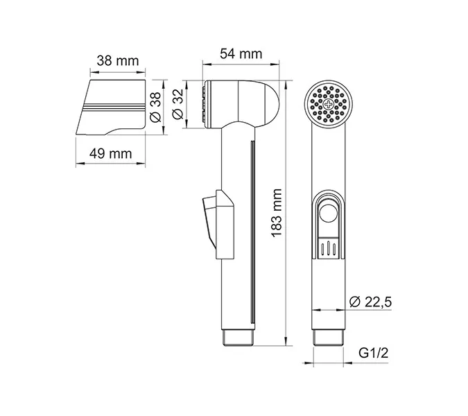 Гигиеническая лейка WasserKRAFT Mindel 8500 A157, изображение 3