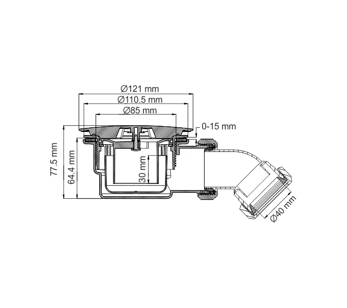 Сифон для поддонов WasserKRAFT Berkel D210, изображение 3