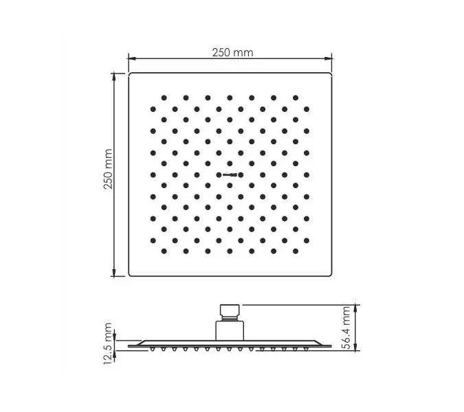 Верхняя душевая насадка WasserKRAFT Wiese 8400 A200, изображение 3