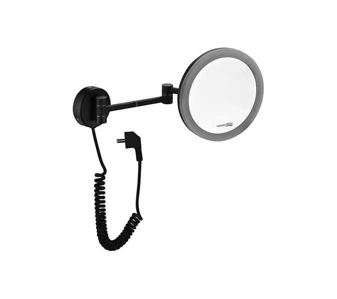 Зеркало с LED-подсветкой, 3-х кратным увеличением WasserKRAFT Elbe K-7200 K-1004BLACK