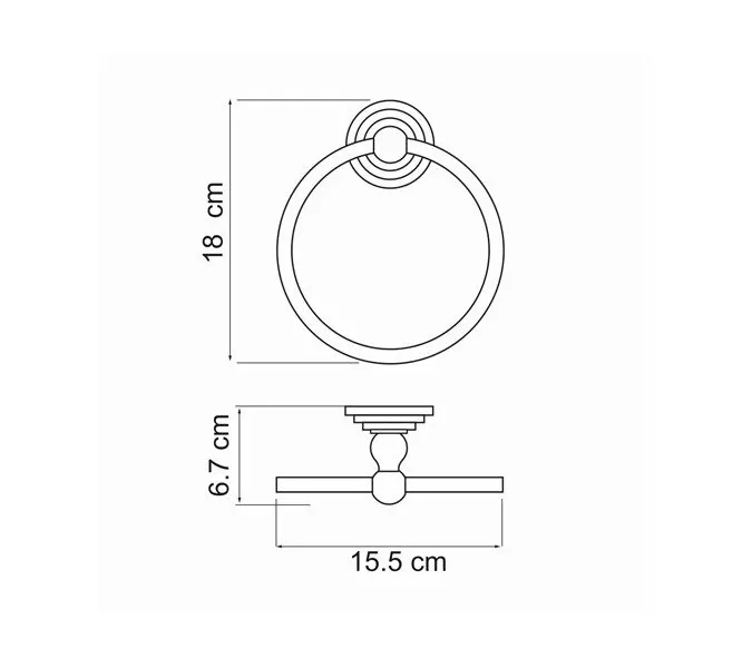 Держатель  полотенец  WasserKRAFT Isar  K-7360, изображение 3