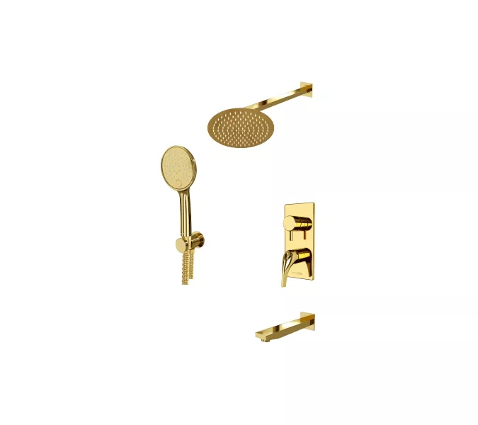 Встраиваемый комплект для ванны с верхней душевой насадкой, лейкой и изливом WasserKRAFT  A71208