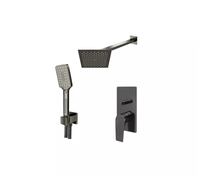 Встраиваемый комплект для ванны с верхней душевой насадкой, лейкой и изливом WasserKRAFT  A84202