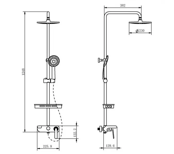Душевая стойка Orans OLS-7558, изображение 7