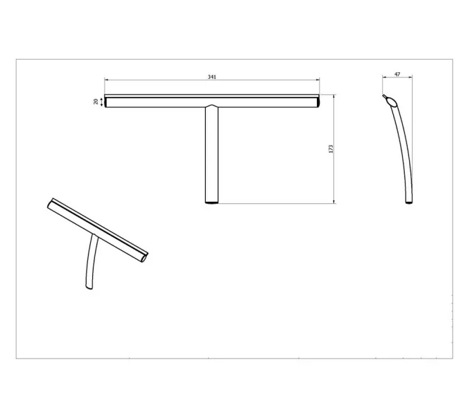 Скребок для очистки стекол Black&White SN-2183, изображение 2