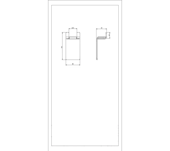 Black&White SN-5183 настенный двойной держатель для халатов, полотенец и душевых принадлежностей, изображение 2