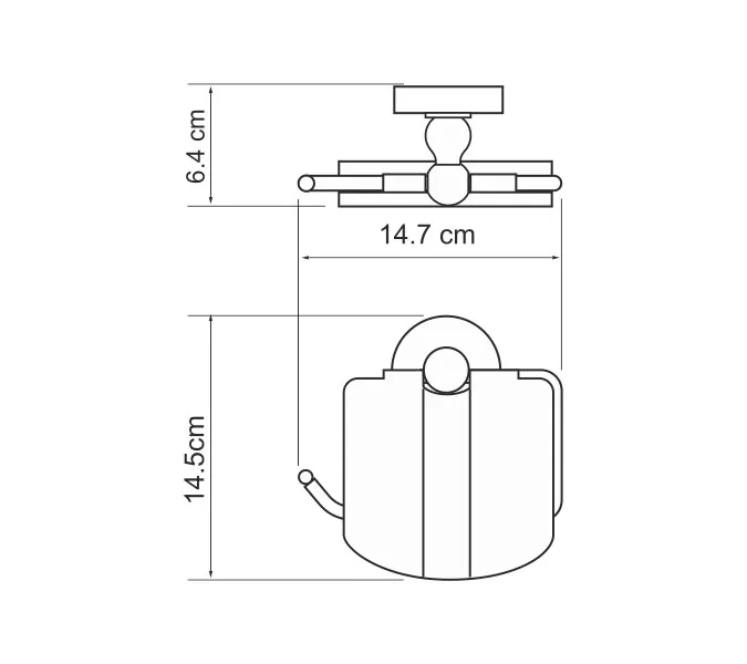 Держатель туалетной бумаги с крышкой WasserKRAFT Regen K-6900 K-6925, изображение 3