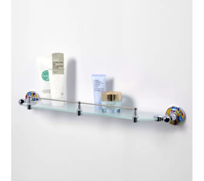 Полка стеклянная с бортиком WasserKRAFT Diemel K-2200 K-2244, изображение 3