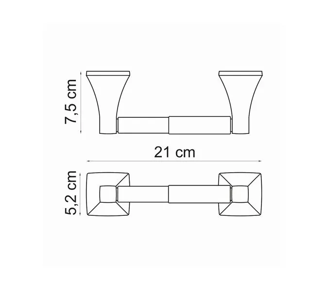 Держатель  туалетной бумаги WasserKRAFT Wern K-2500 K-2522, изображение 3