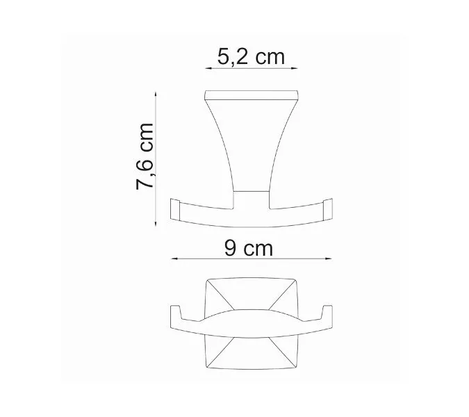 Крючок двойной WasserKRAFT Wern K-2500 K-2523D, изображение 3