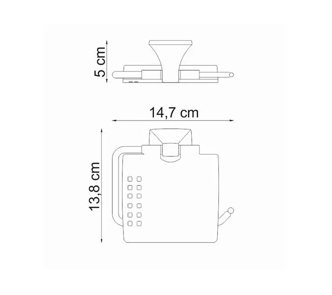 Держатель  туалетной бумаги WasserKRAFT Wern K-2500 K-2525, изображение 3