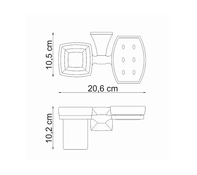 Держатель стакана и мыльницы WasserKRAFT  Wern K-2500 K-2526, изображение 3