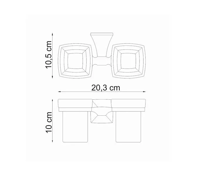 Стакан двойной WasserKRAFT Wern K-2500 K-2528D, изображение 3