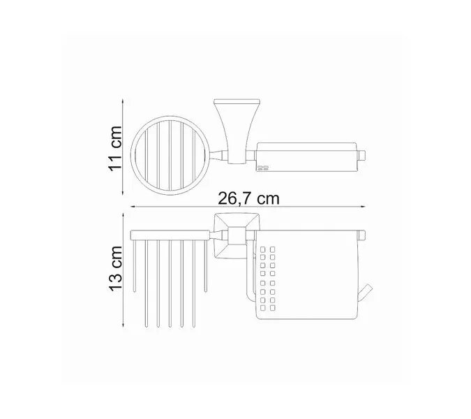 Держатель туалетной бумаги и освежителя  WasserKRAFT Wern K-2500 K-2559, изображение 3