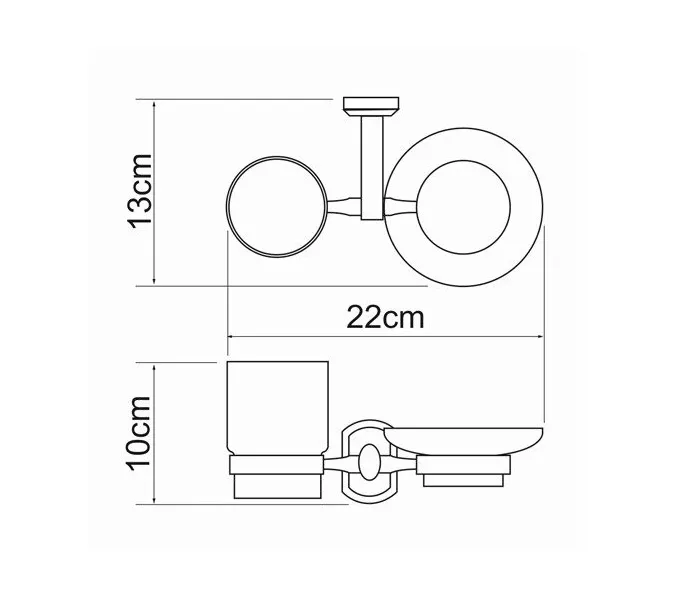 Держатель стакана и мыльницы WasserKRAFT  Oder K-3000 K-3026, изображение 3