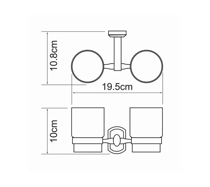 Стакан двойной WasserKRAFT Oder K-3000 K-3028D, изображение 3