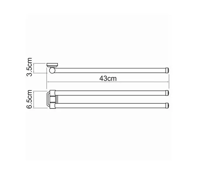 Держатель  полотенца двойной WasserKRAFT Oder K-3000 K-3031, изображение 3