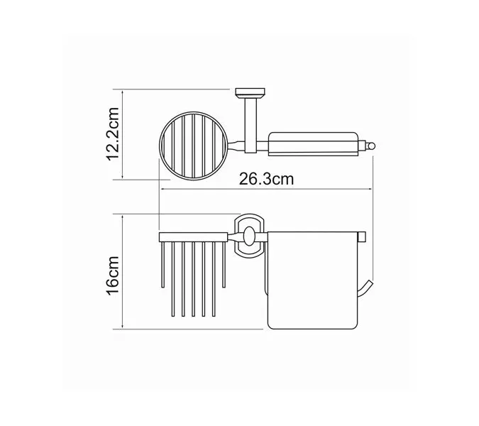 Держатель туалетной бумаги и освежителя  WasserKRAFT Oder K-3000 K-3059, изображение 3