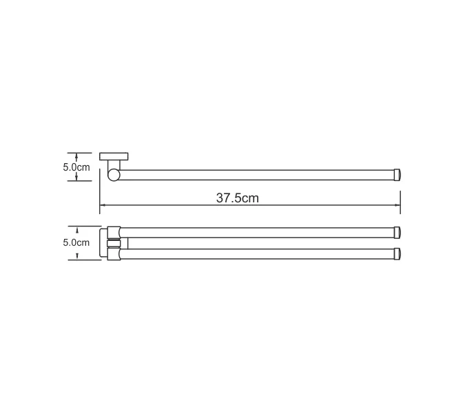 Держатель полотенец WasserKRAFT Dill K-3900 K-3931, изображение 3