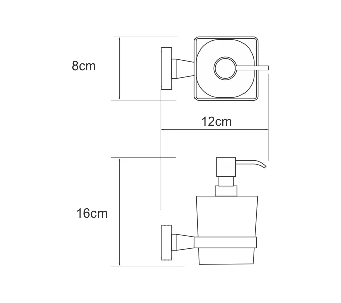 Дозатор  для жидкого мыла  WasserKRAFT Dill K-3900 K-3999, изображение 3
