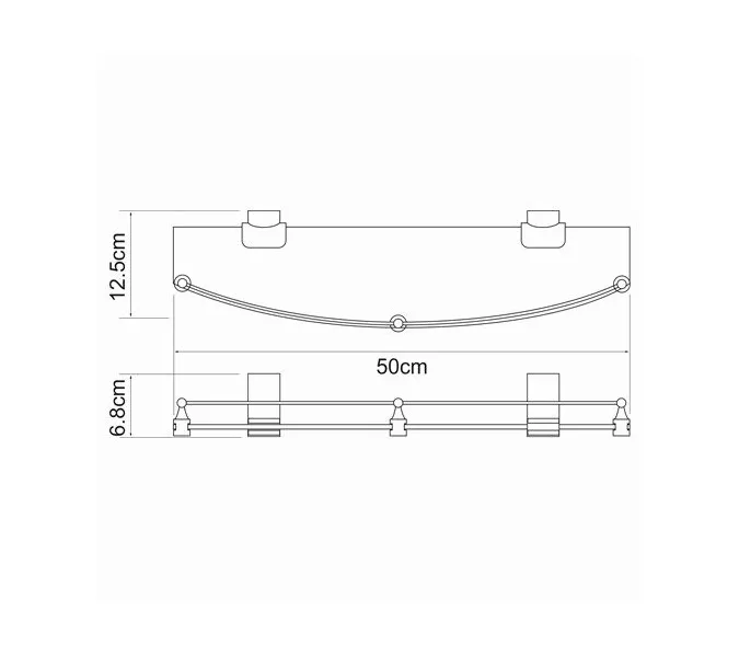 Полка WasserKRAFT Leine K-5000 K-5044, изображение 4