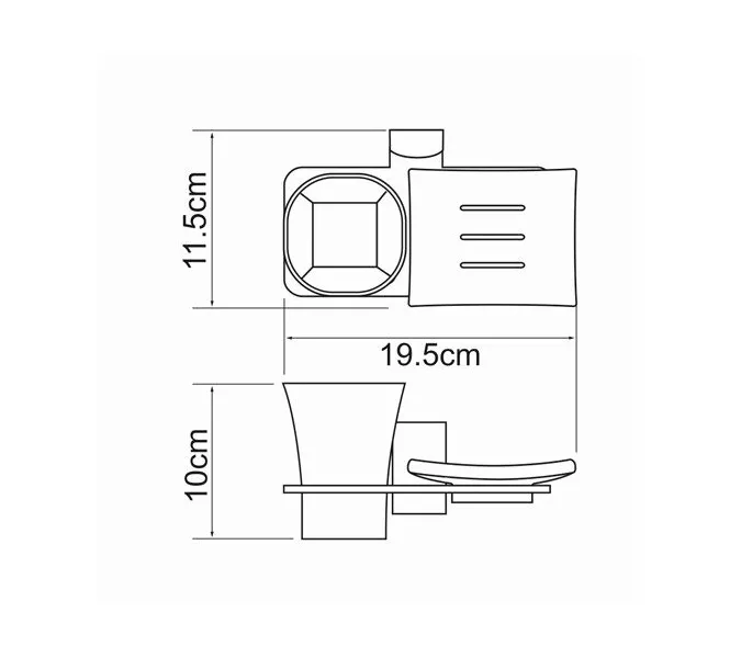 Держатель стакана и мыльницы WasserKRAFT  Leine K-5000 K-5026, изображение 4