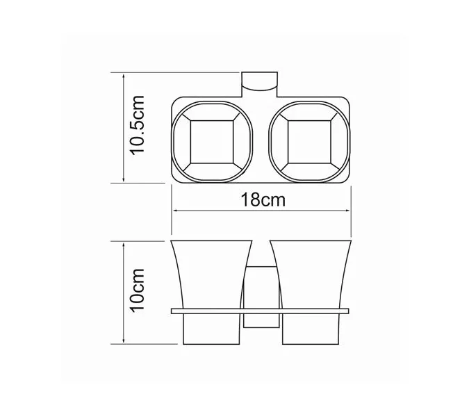 Стакан двойной WasserKRAFT Leine K-5000 K-5028D, изображение 4