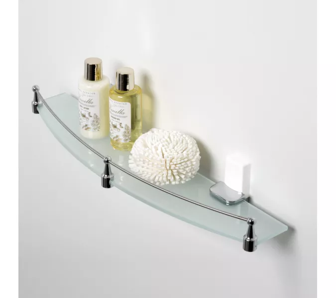 Полка стеклянная с бортиком WasserKRAFT Leine  K-5044WHITE, изображение 2