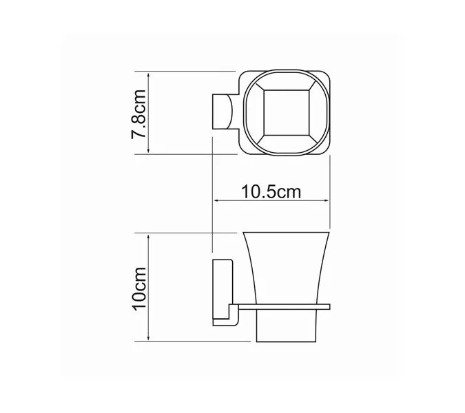 Стакан WasserKRAFT Exter K-5200 K-5228, изображение 4